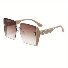 Oversized Square Sunglasses Casual Gradient Glasses UV400