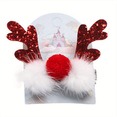 Girls Antlers Hair Clips Party Cosplay Barrette Hair Accessories