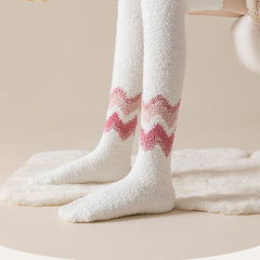 Thick Coral Fleece Thigh High Socks Women Winter Warm Long Stockings