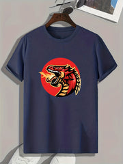 Dragon Print Men's Graphic T shirt Casual Comfy Tees For Summer