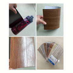 8pcs Self adhesive Floor Stickers Wood Grain Cement Ground