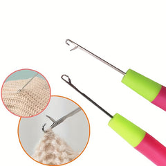 6pcs Latch Hook Tool Set for Hair Extensions & Carpets