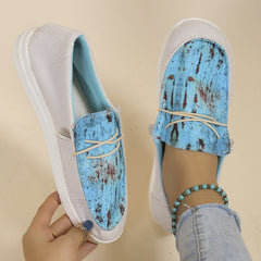 Women's Casual Print Flat Canvas Shoes Comfortable And Lightweight