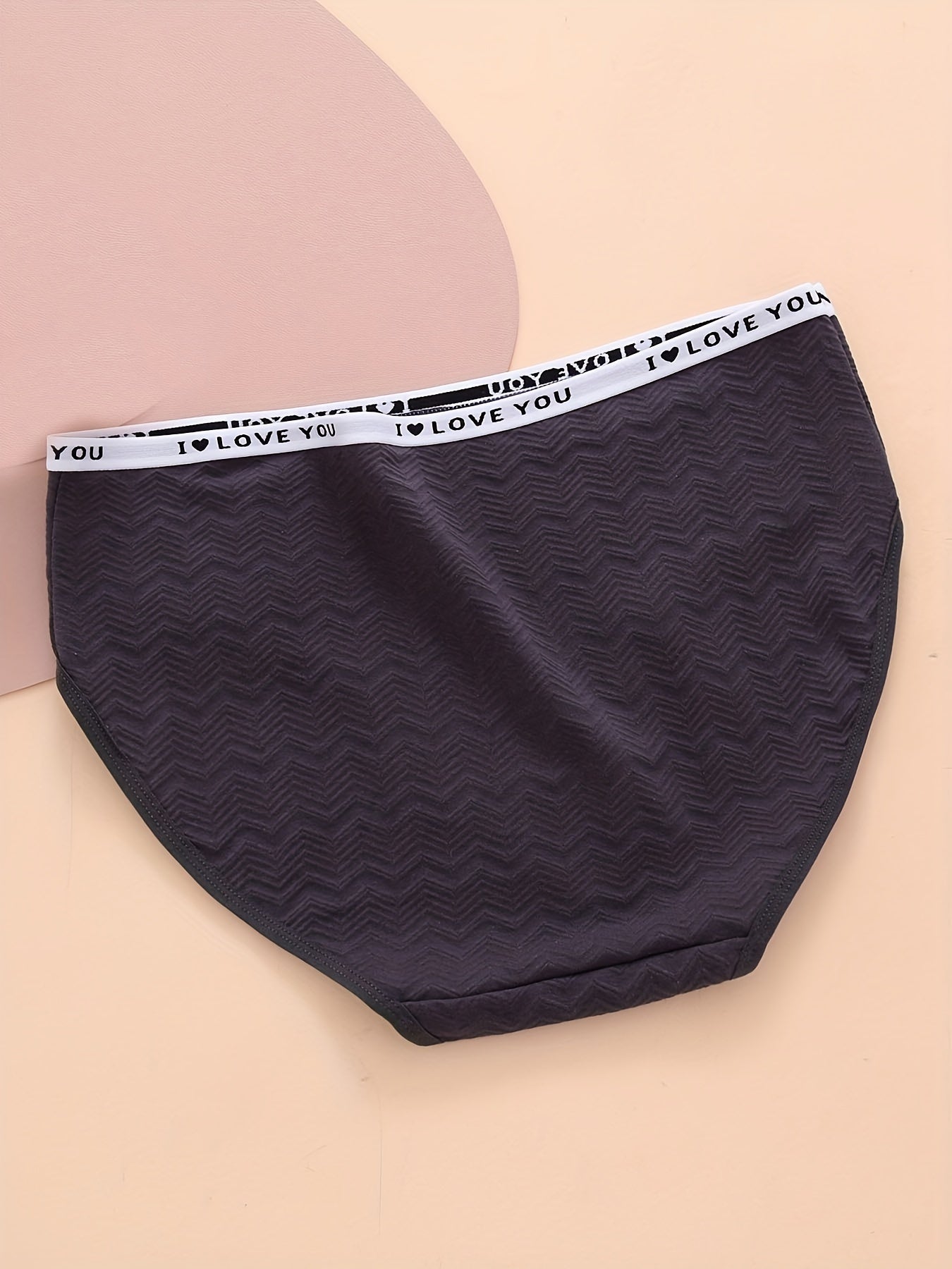 5 Pack Plus Size Panties Set Women's Plus Comfort Textured