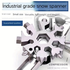 18-in-1 Stainless Steel Snowflake Wrench for Outdoor