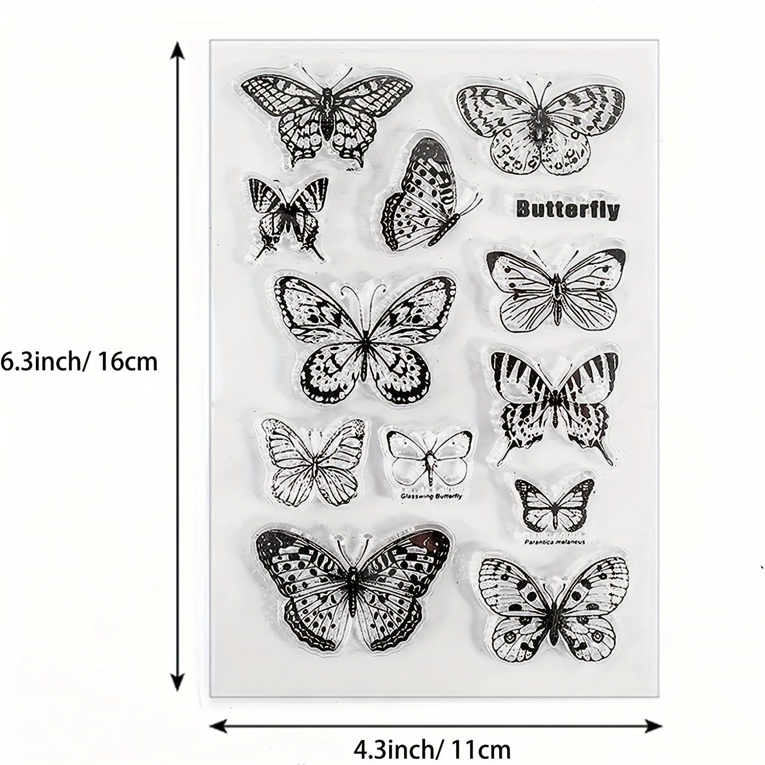 6pcs Clear Stamps Flowers Leaves Butterflies & Moon for Holiday Crafting