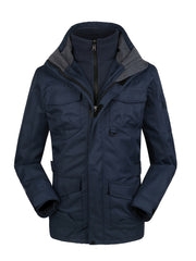 Men's 3 In 1 Outdoor Sports Zip Jacket Waterproof Hiking Jacket