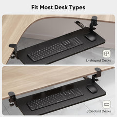 Adjustable Under Desk Keyboard Tray
