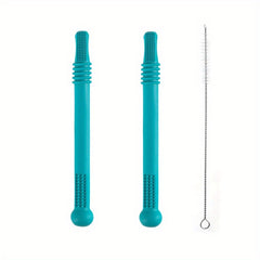 2pcs Silicone Tube Teething Toys for Babies and Toddlers, BPA-Free Teether
