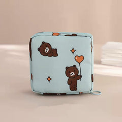 Cartoon Pattern Sanitary Napkin Bag Travel Storage Bag