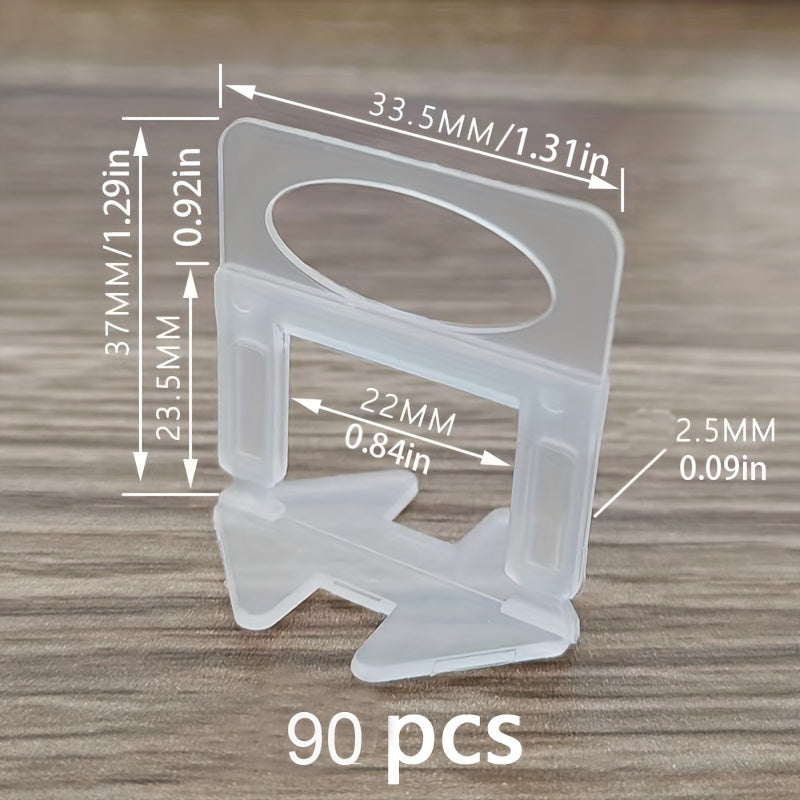 90pcs Tile Leveler Base Tiling Tool Adjustment Leveling Sticking Tile Tool