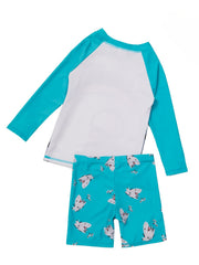 Boys Shark Outfit Long Sleeves Shirt & Shorts