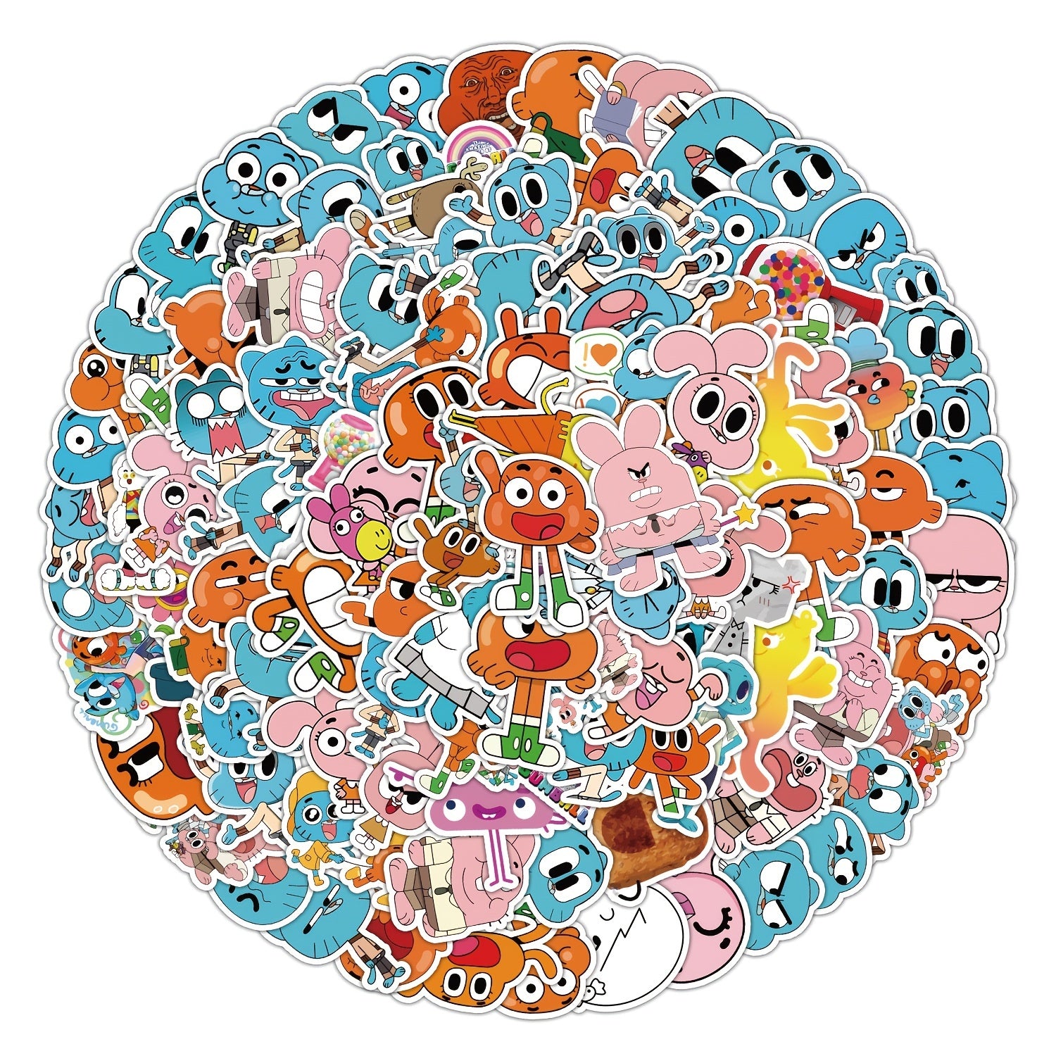 100pcs Creative Waterproof Doodle Stickers for Laptop Water Bottle Stationery