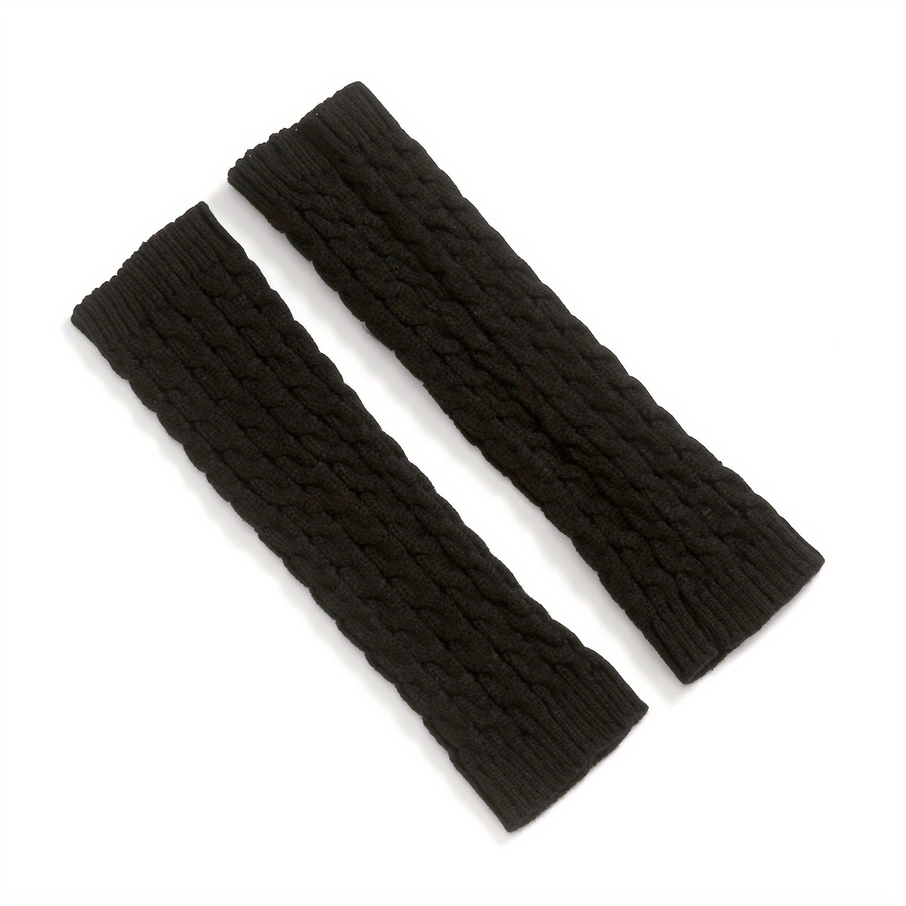 Twist Knitted Leg Warmers Knee High Socks Women's Stockings