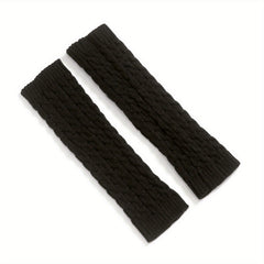 Twist Knitted Leg Warmers Knee High Socks Women's Stockings