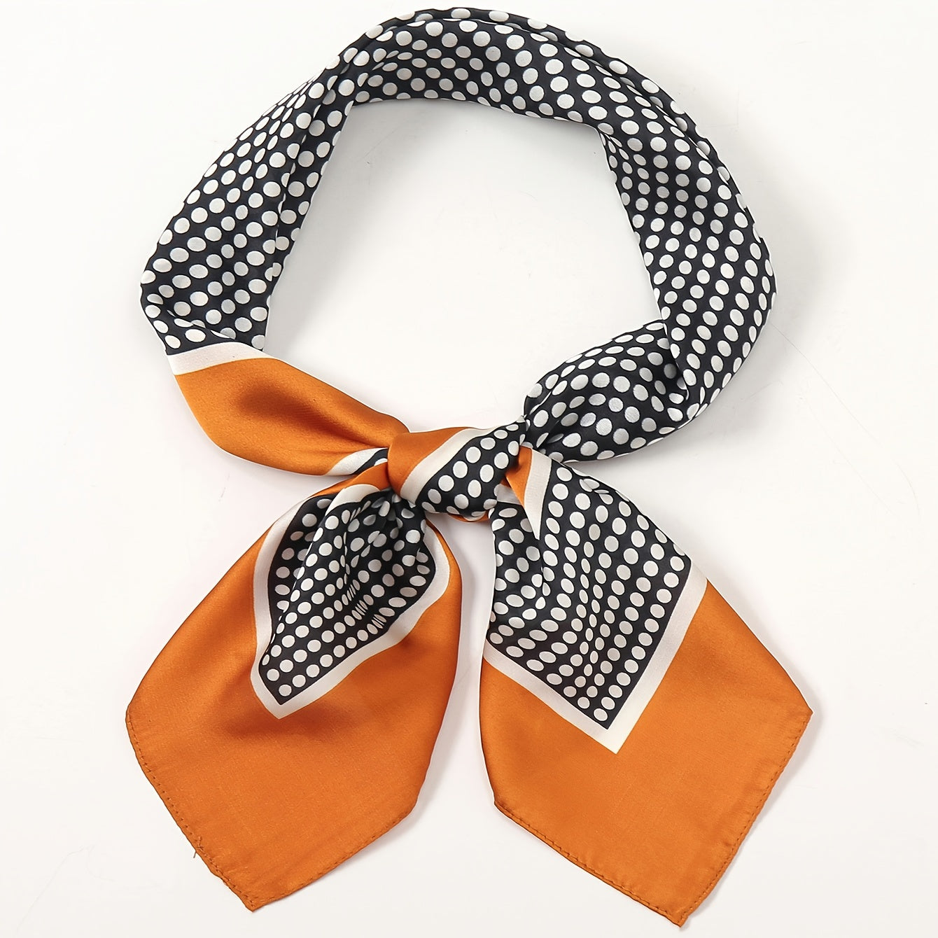 Dot Flower Print Square Scarf Silk Shawl Thin Scarf Head Wrap Hair Accessories