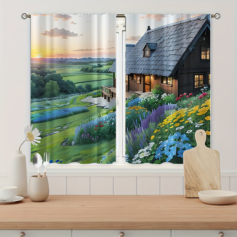 Cartoon Garden Curtain Tapestry For Outdoor Party Decoration