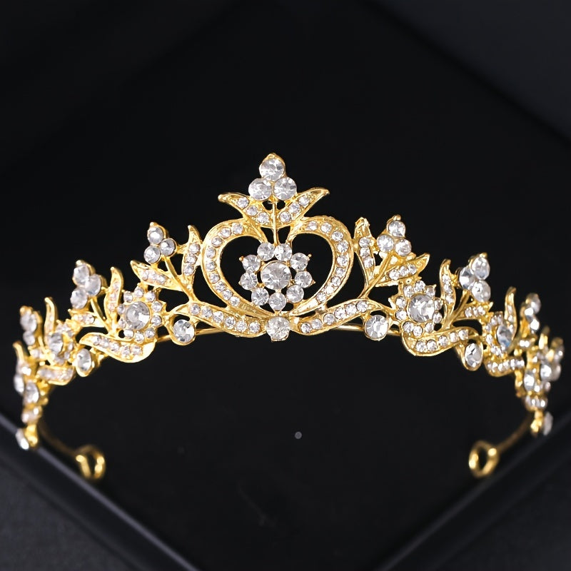 Baroque Rhinestone Crystal Tiara Bridal Headpiece Hair Jewelry