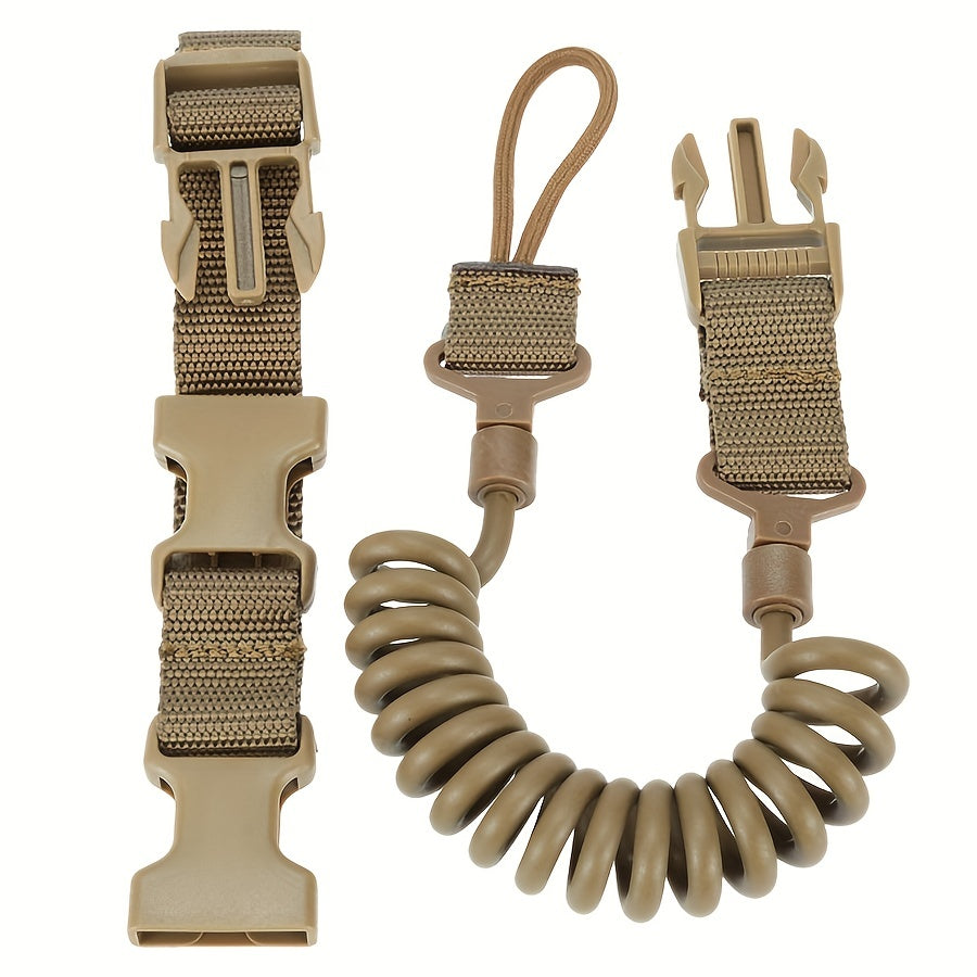 Tactical Anti lost Elastic Lanyard Rope with Release Buckle