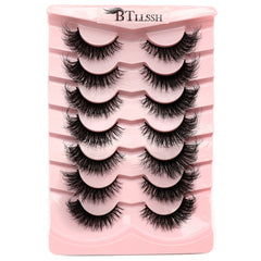 7 Pairs Thick Fluffy False Eyelashes Lengthening Lashes
