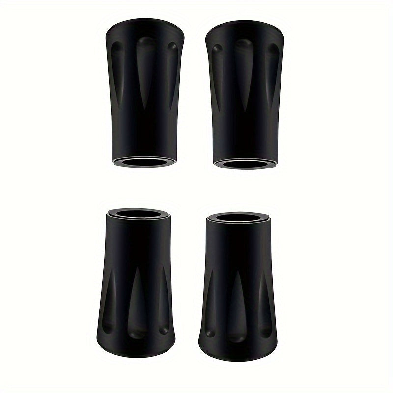 4pcs Trekking Pole Tips Replacement Protectors Rubber Tips Walking Sticks
