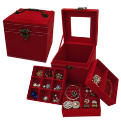Vintage Metal Jewelry Organizer Box for Women