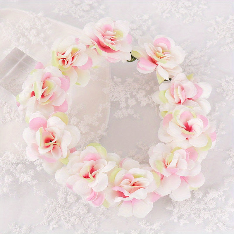 Girls Flower Hair Wreath Headwear Bridal Accessories