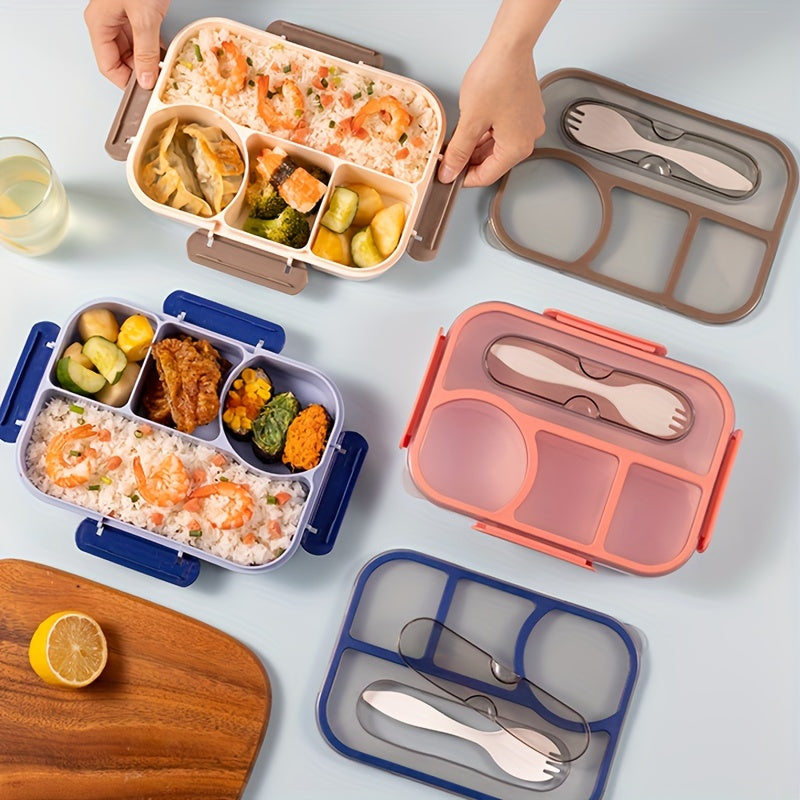 1000ml 4-grid Lunch Box Outdoor Camping Meal Containers