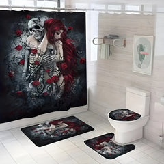 Skull Beauty Pattern Shower Curtain Halloween Decor