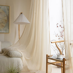 Velvet Sheer Window Curtain for Home Decor