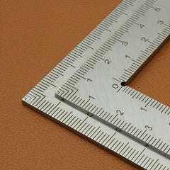 Mini Steel L-shaped Double Sided Scale Ruler for Leather