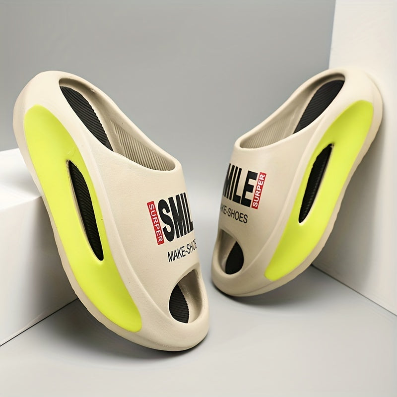 Men's Platform Slides Comfortable Non Slip Cloud Slippers