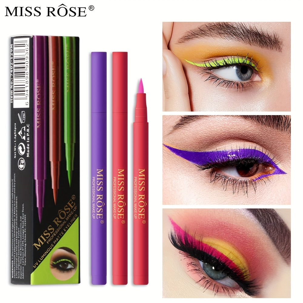 6pcs Waterproof Smudge Proof Liquid Eyeliner Set Halloween Stage Makeup