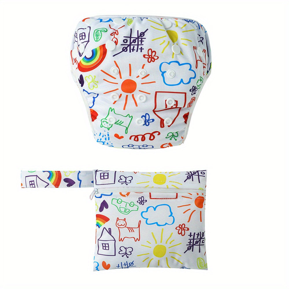 Stylish Swim Set with Trunks, Suit & Bag