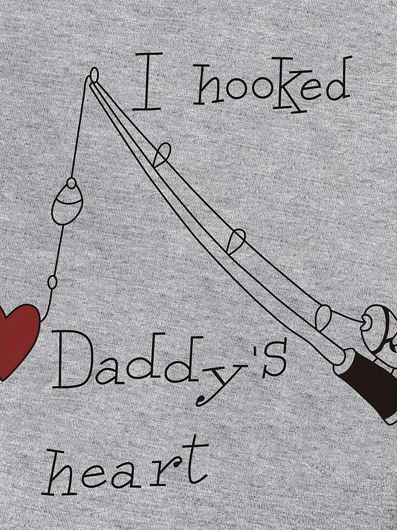 Baby Boys Casual Hooked Daddy's Heart Onesie