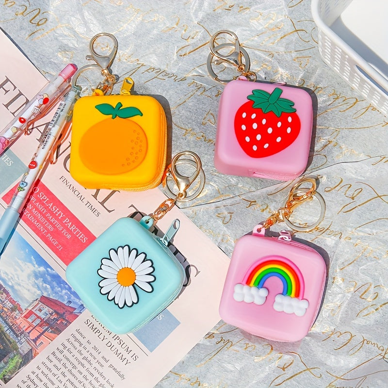 Cartoon Silicone Coin Purse Key Bag Zipper for Girls