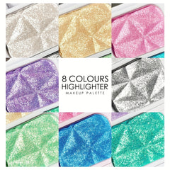 8 Colors Eyeshadow Palette High Gloss Set Gradient Pearly Eye Makeup