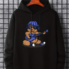 Men's Bear Guitarist Graphic Hoodie
