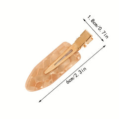 7pcs Golden Foil Hair Clips Women Girls Daily Decor