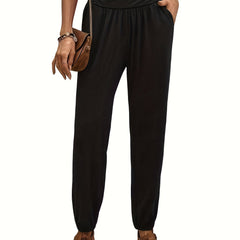Women's Casual Loose Pants with Side Pocket Trousers