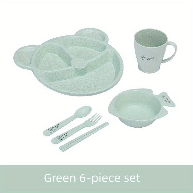 Kids Cutlery Set Non Toxic Dinner Plate Set