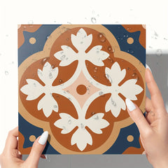 9pcs Mediterranean Style Matte Thickened Waterproof Stickers Vinyl Adhesive Remo