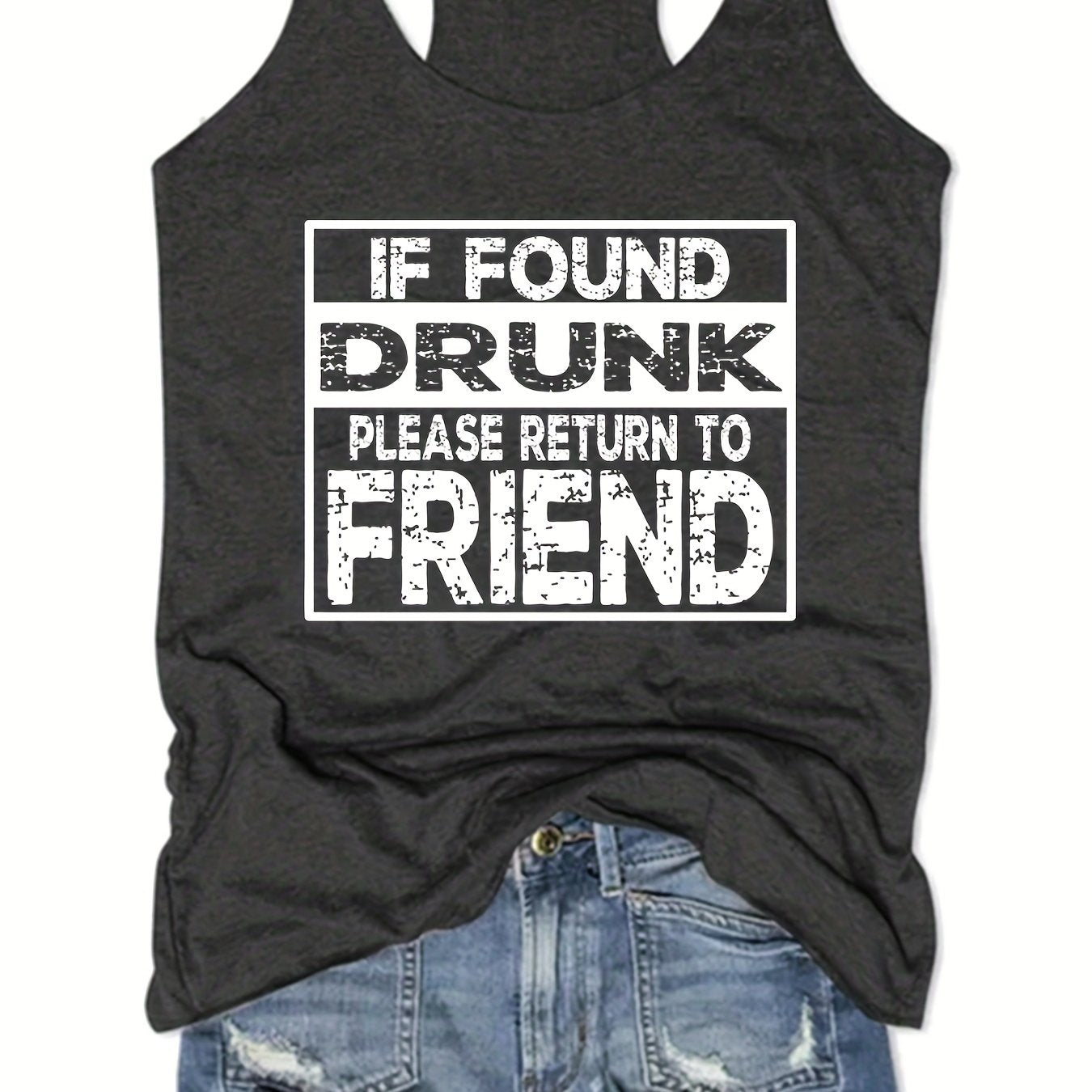 Casual Tank Top Crew Neck Sleeveless Shirt Women's Clothing