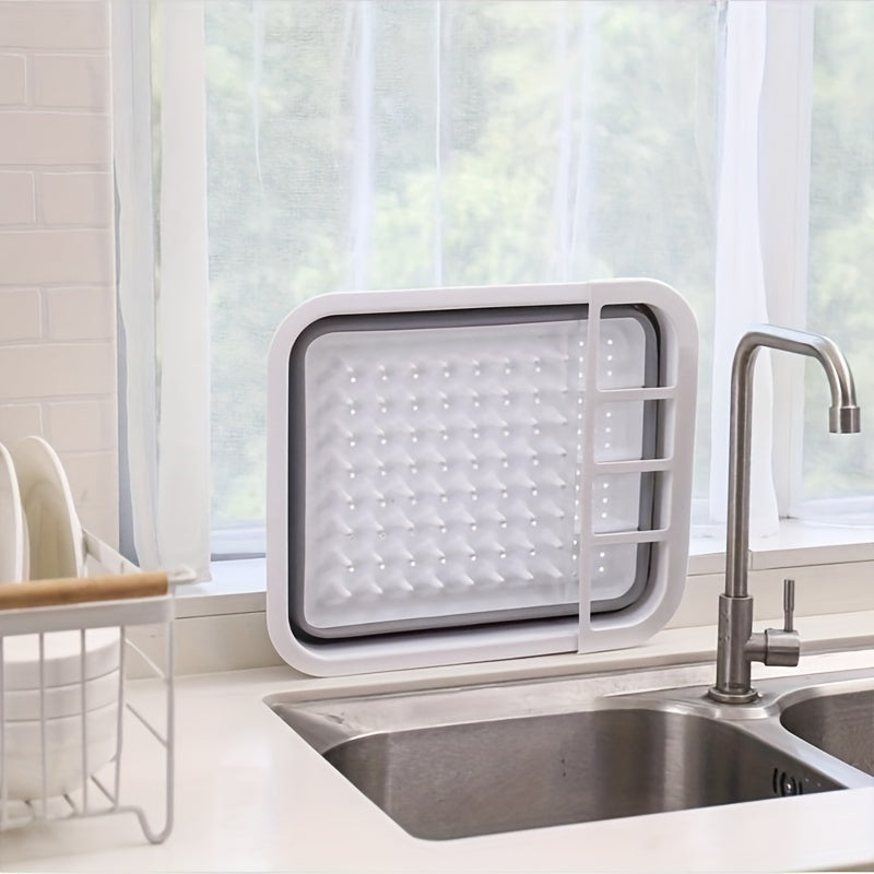 Folding Telescopic Draining Dish Rack Plastic Tableware Storage Box