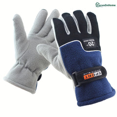 Retro Polar Fleece Full Finger Gloves