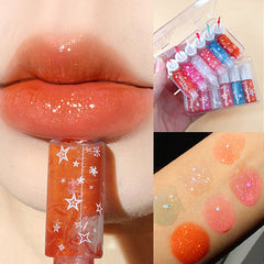 Moisturizing Glitter Lip Glaze Pink Gloss Liquid Lipstick for Girls