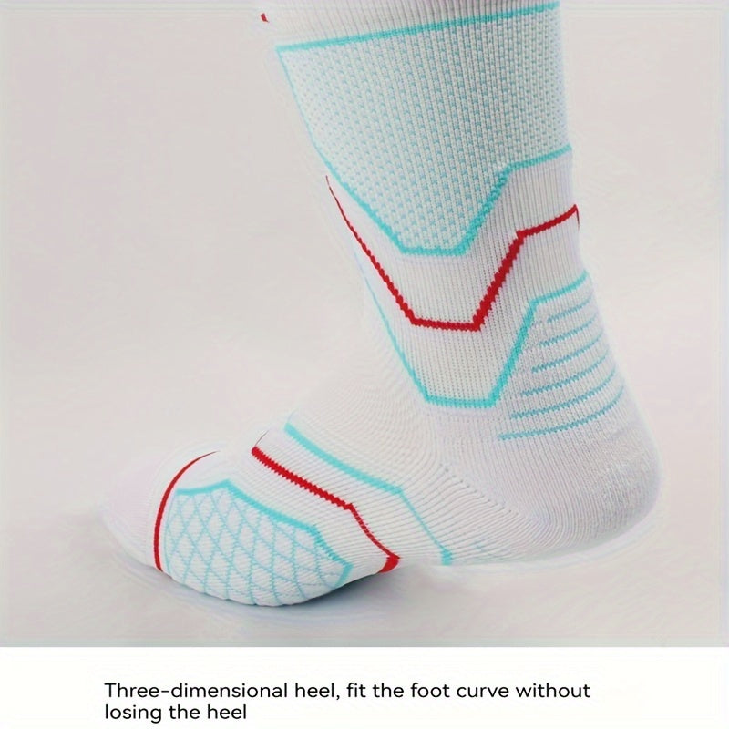 Thick Basketball Socks, Sweat Absorbent, Breathable, Mid Calf, 1 Pair