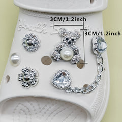 Silver Bear Shoe Charms for Shoe Decoration