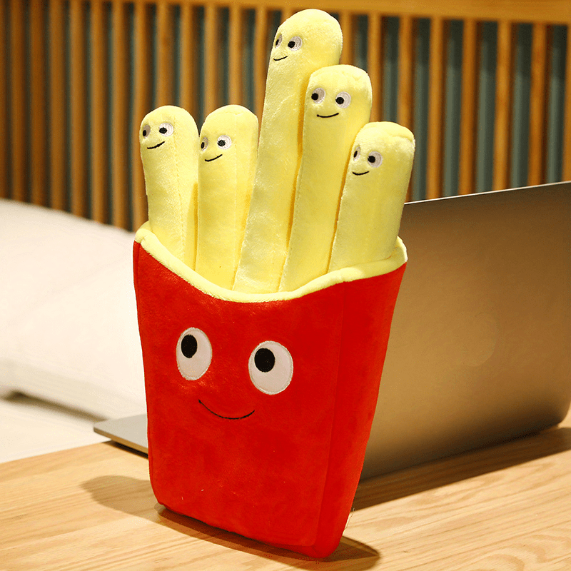 French Fries Plush Stuffed Toy Sofa Pillow Car Accessories