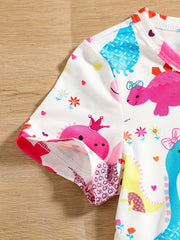 Baby Dinosaur Print Short Sleeve T Shirt